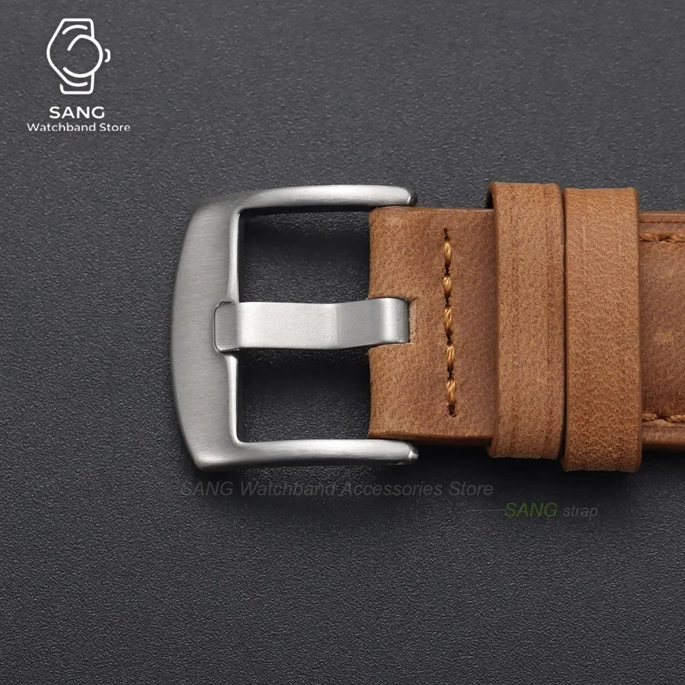 18mm 20mm 22mm Stainless Steel Universal Oil Pressure Pin Clasps Accessories Watch Band Metal Buckle Leather Strap Watch Buckles - view 3