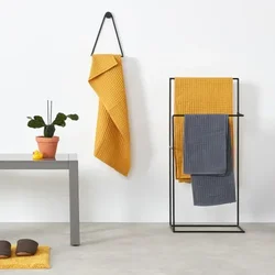 Nordic Minimalist Wind Towel Rack Bathroom Landing Storage Shelf Multifunctional Towel Holder Without Drilling