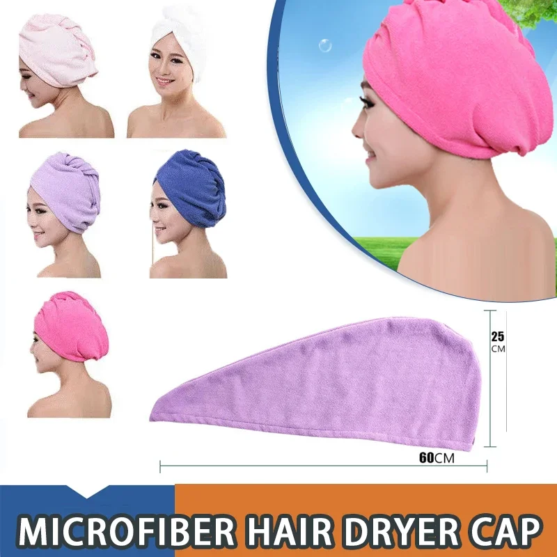 Microfiber hair dry wrap after shower towel bandana bath supplies girls ladies adult family hat headscarf