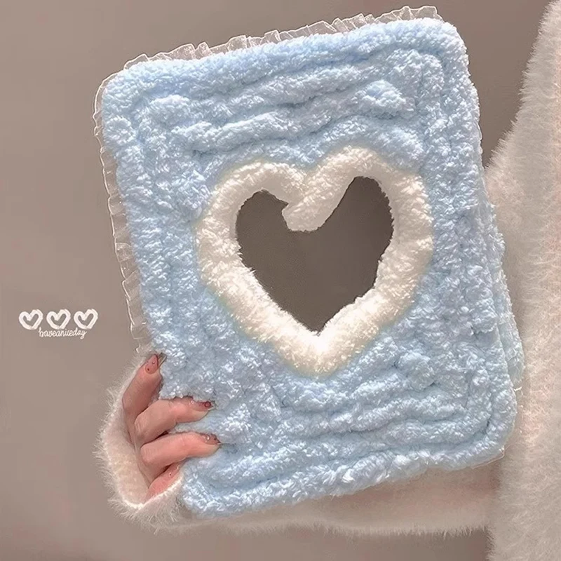 Cute Heart-shaped Tablet Case For IPad Air6 10th Gen Air 5th 4th 10.9 Pro 11 IPad 10.2 10.5 9.7 12.9 13 Inch Plush Tablet Cover