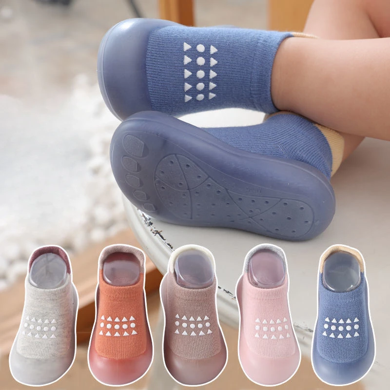ฤดูร้อนใหม่ผ้าฝ้าย Anti SLIP และ Breathable เด็ก Soft Sole รองเท้าเด็กรองเท้าตาข่าย Faced ถุงเท้าชั้นเด็ก