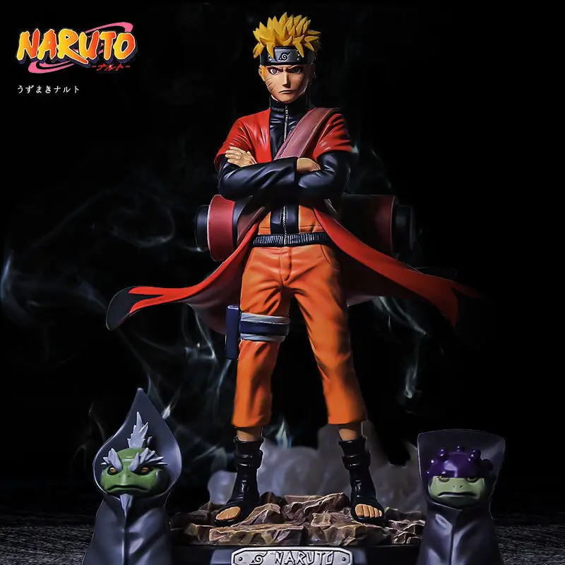 BANDAI 23cm Naruto Anime Uzumaki Naruto Figures Action Figurine GK Anime Figuras Decor Model Pvc Statue Doll Toys Holiday Gifts