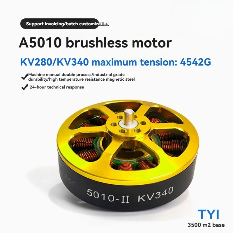 

TYI 5010 Brushless Motor Multi Rotor Power Motor 6S 280 340KV Industrial Grade for Aerial Photography Crop Protection UAV
