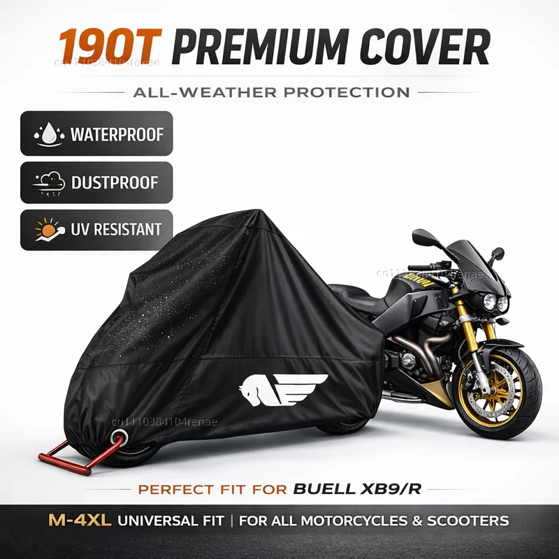 

For Buell XB9/R XB12/R/XT XB9S XB12S XB12Scg Ulysses 1125CR 1125R Motorcycle Cover Waterproof Dustproof UV Protection All Season