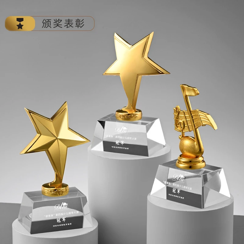 

High-end crystal "thumb" award cup for outstanding students in the children's kindergarten music competition