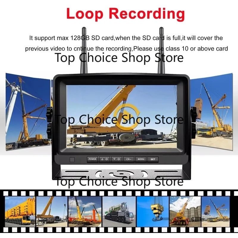 7 inch wireless tower mon-itoring de-vice 30 times zoom equipped with metal foot operated control box high definition