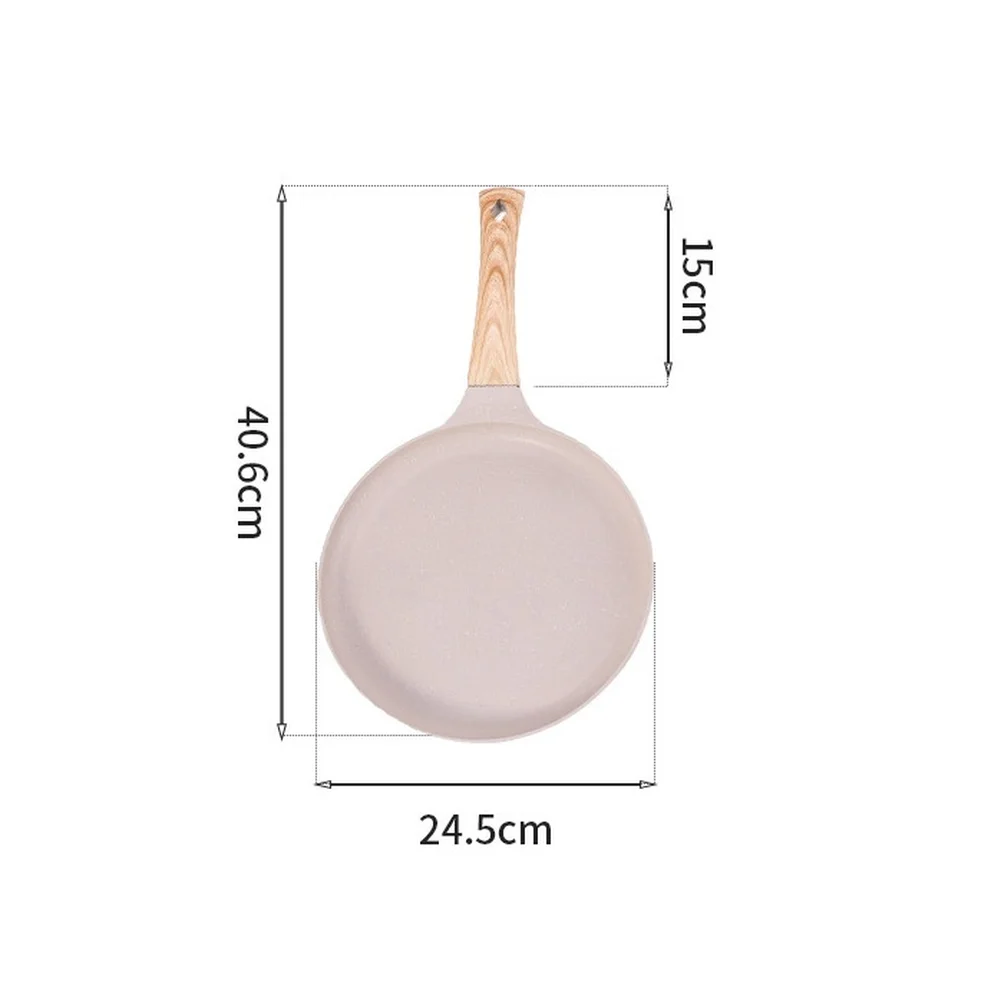 Non Aluminum Frying Pan Featuring Flat Bottom Geometry for Stable Placement and Even Heat Spread on Any Household Stovetop