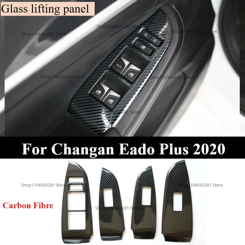 For Changan Eado Plus 2020 Window Lift Panel & Inner Door Handle Decor Bright Plate Car Interior Accessories