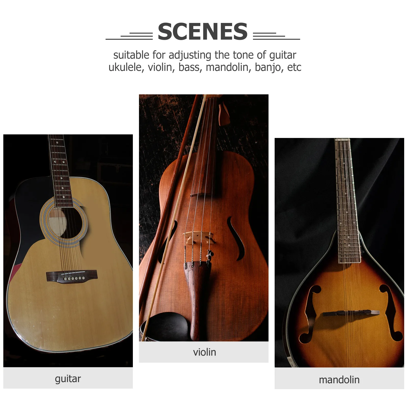 

2 Pcs Electric Guitar Replacement Part Pickup Frame Pickups Tuning Golden Instrument Transmission