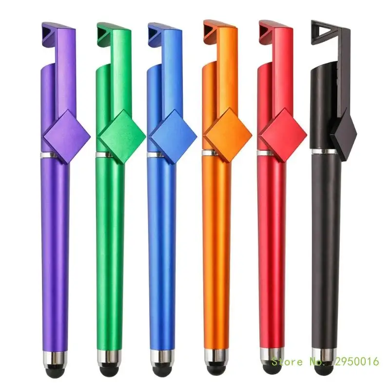 12PCS Tablet Pen, Multifunctional 3 in 1 Touchscreen Pen Ballpoint Pen Phone Holder for Phone Touchscreen Devices