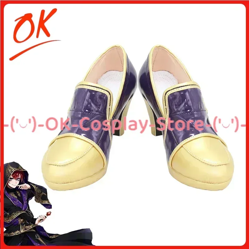 [Customized Size] Twisted Wonderland Riddle Rosehearts Cosplay Shoes Game Roleplay Costume Prop Halloween Party Boots PU Leather