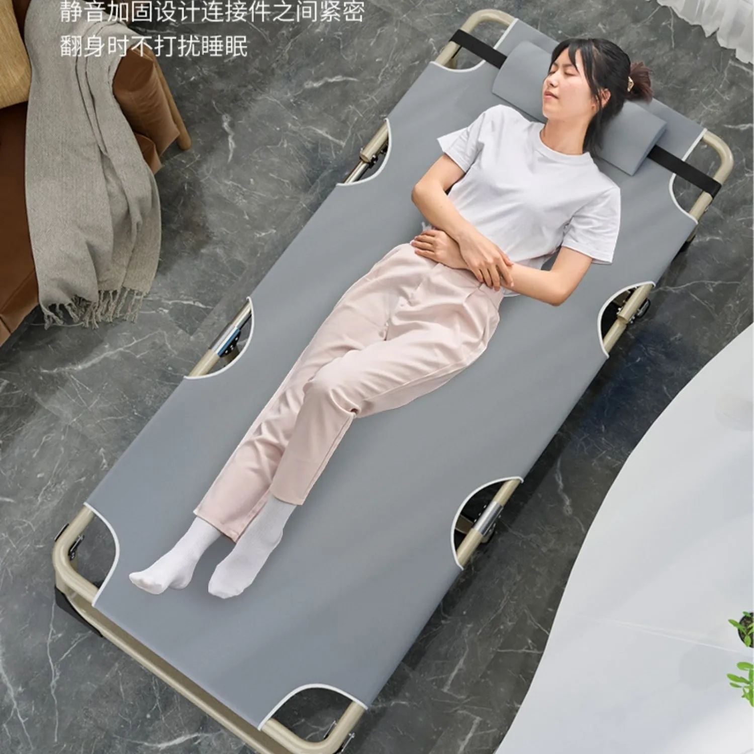 

GIANXI Summer Outdoor Folding Chair Adult Siesta Artifact Living Room Simple Lounge Chair Siesta Artifact With Mattress Camp Bed