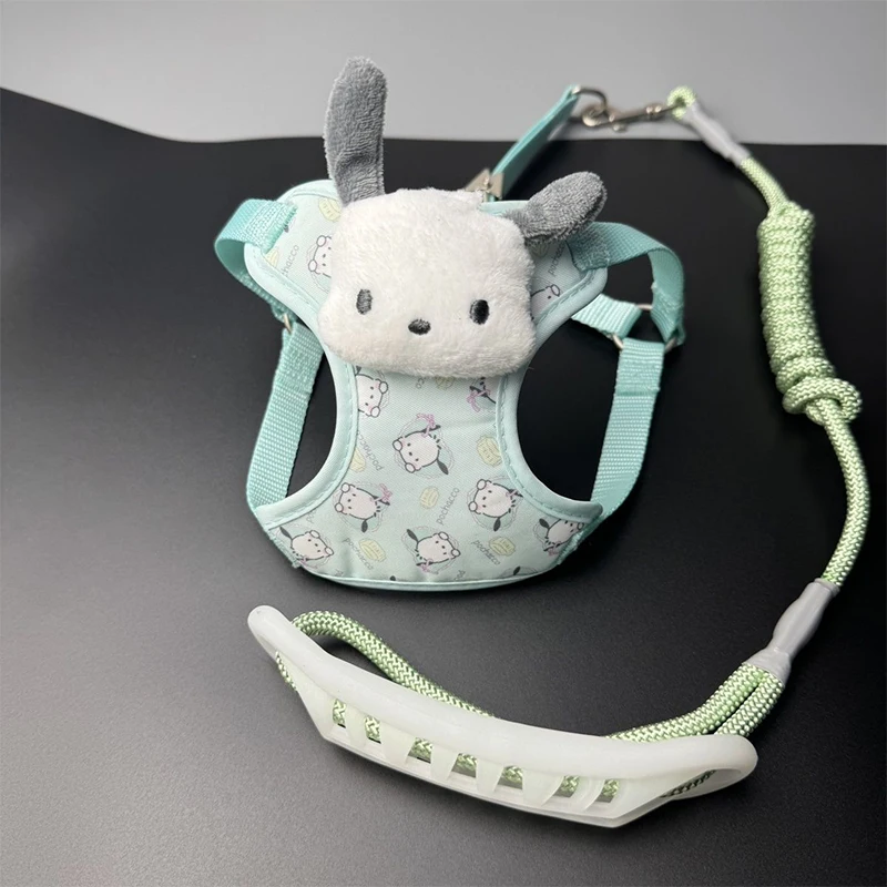 

Kuromi Cinnamoroll Anime Kawaii Sanrio Plush Doll Dog Leash Chest Strap Cute Cartoon My Melody Anti-Break Pet Chain Gifts Toys