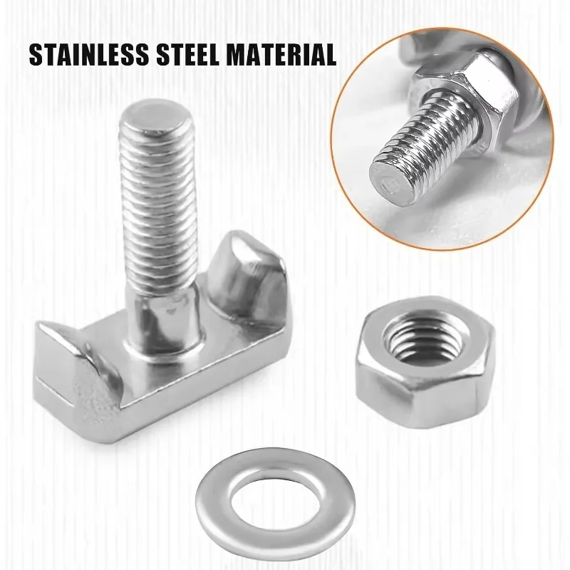 2/4/6/8pcs M6  Battery T Bolt Terminal Clamp Stainless Steel Battery T Bolt Terminal Clamp Replacement Battery Terminal Screws