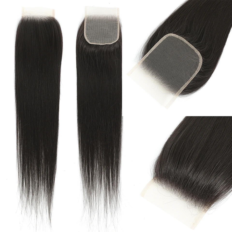 

Brazilian 99J 4x4 Straight Hair Closure 4*4 Lace Closure 22'' Lace Closure With Baby Hair