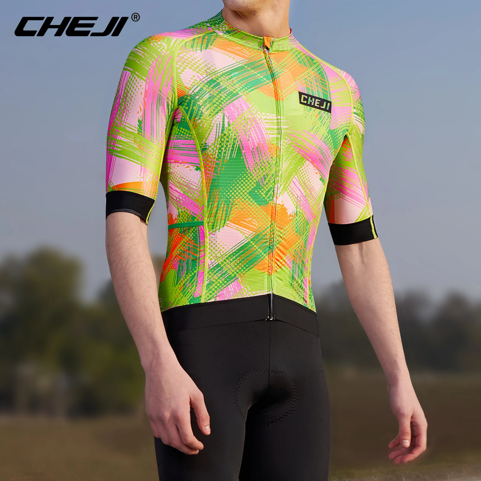 CHEJI-Men\'s Cycling Jerseys, Short Sleeved Tops, Quick Dry, Clothing, Bike, Bicycles, Sports, Spexcel, Summer, New