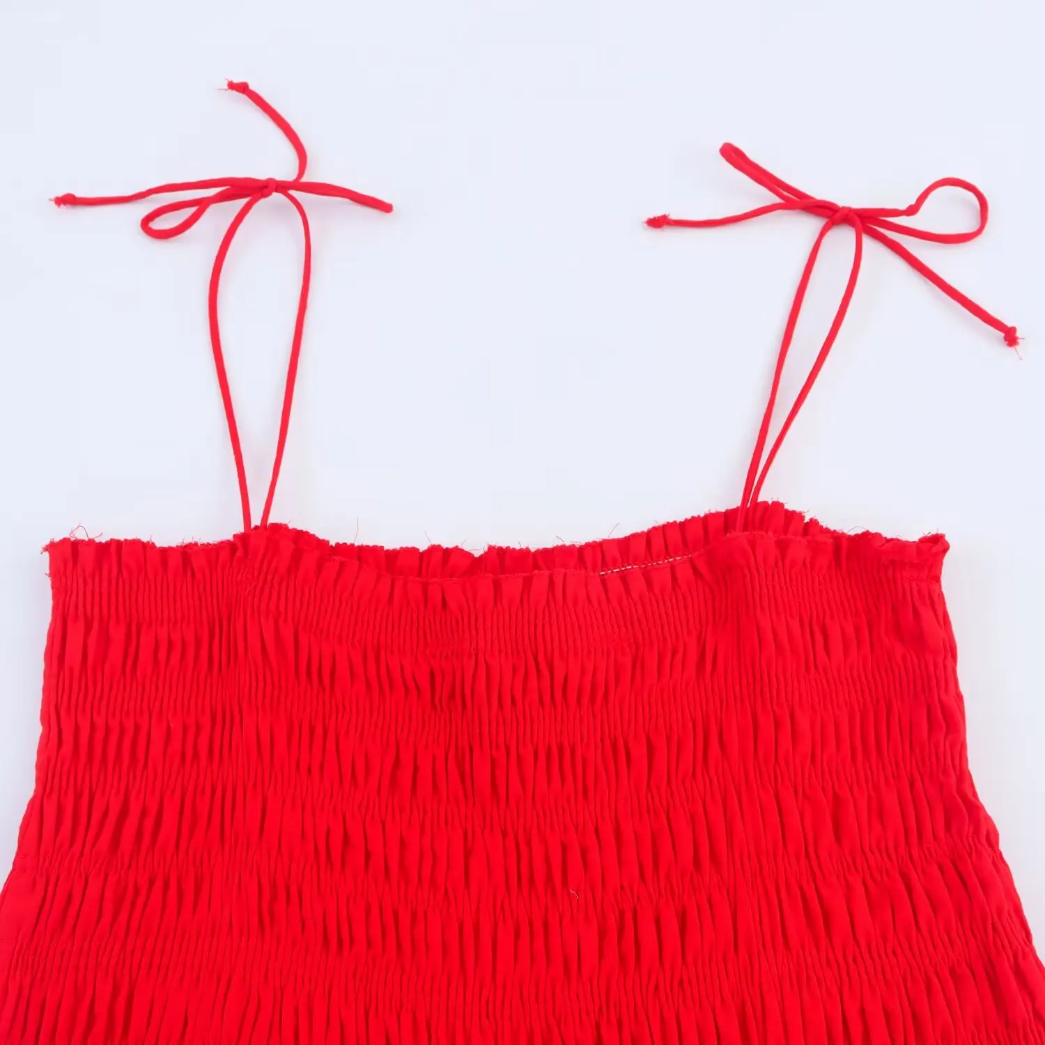 KONDALA Chic Rosso Senza Spalline Donna Arco Cami Abito A Pieghe Night Party Abito Lungo Moda 2025 Estate Sexy Compleanno Mujer Abiti