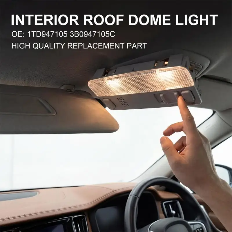 J0MA Quick Install Vehicle Roof Reading Ceiling Light Enhances Safety 1TD947105 3B0947105C for Seat CORDOBA VARIO LEON