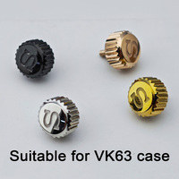 VK63 crown screw in case replaceable crown engraved with \