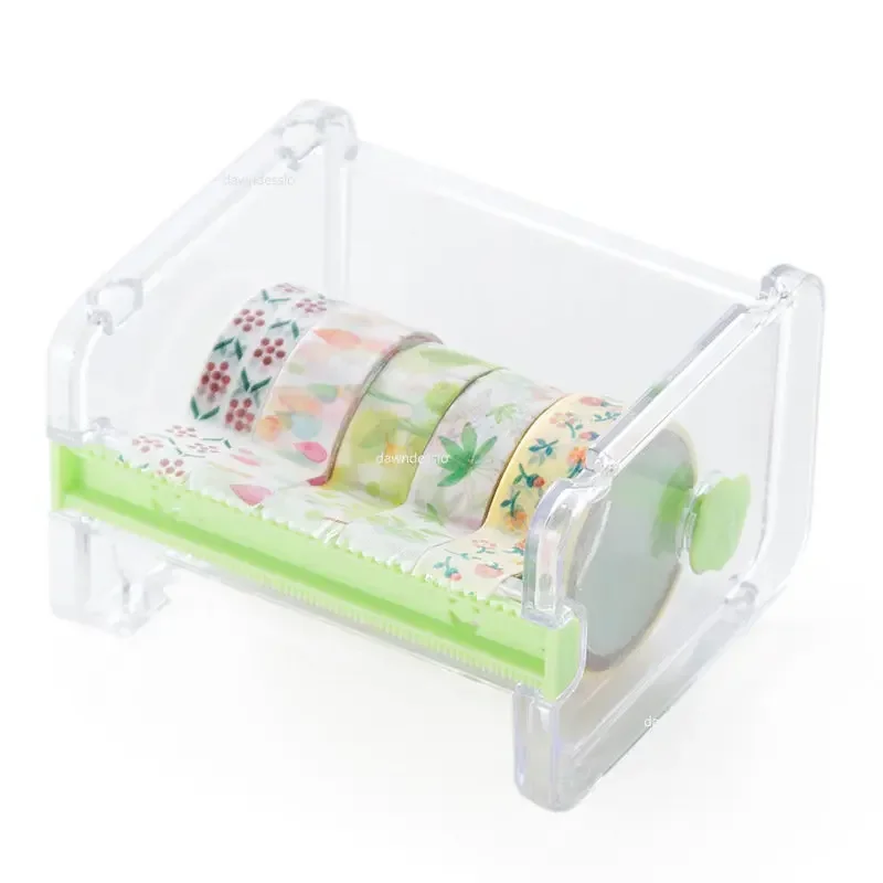 Creative Washi Tapes Cutter Set Tape Tool Transparent Tape Holder TapeDispenser School Supplies Office Stationery For Student