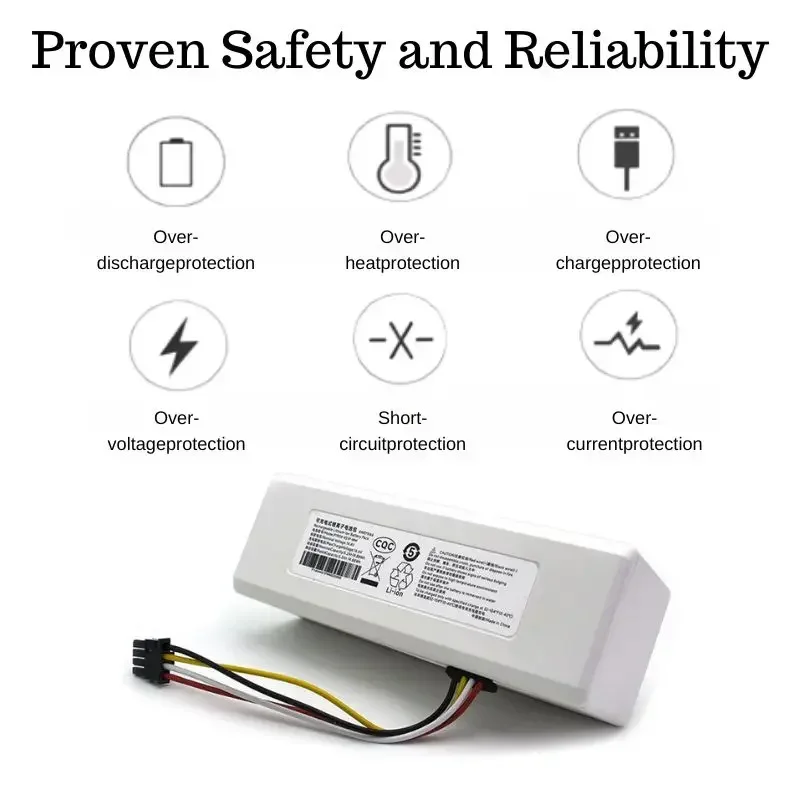 For Xiaomi Mijia 1C STYTJ01ZHM Robot Battery P1904-4S1P-MM Battery Robot Vacuum Mop Cleaner Accessories Parts 12800mAh