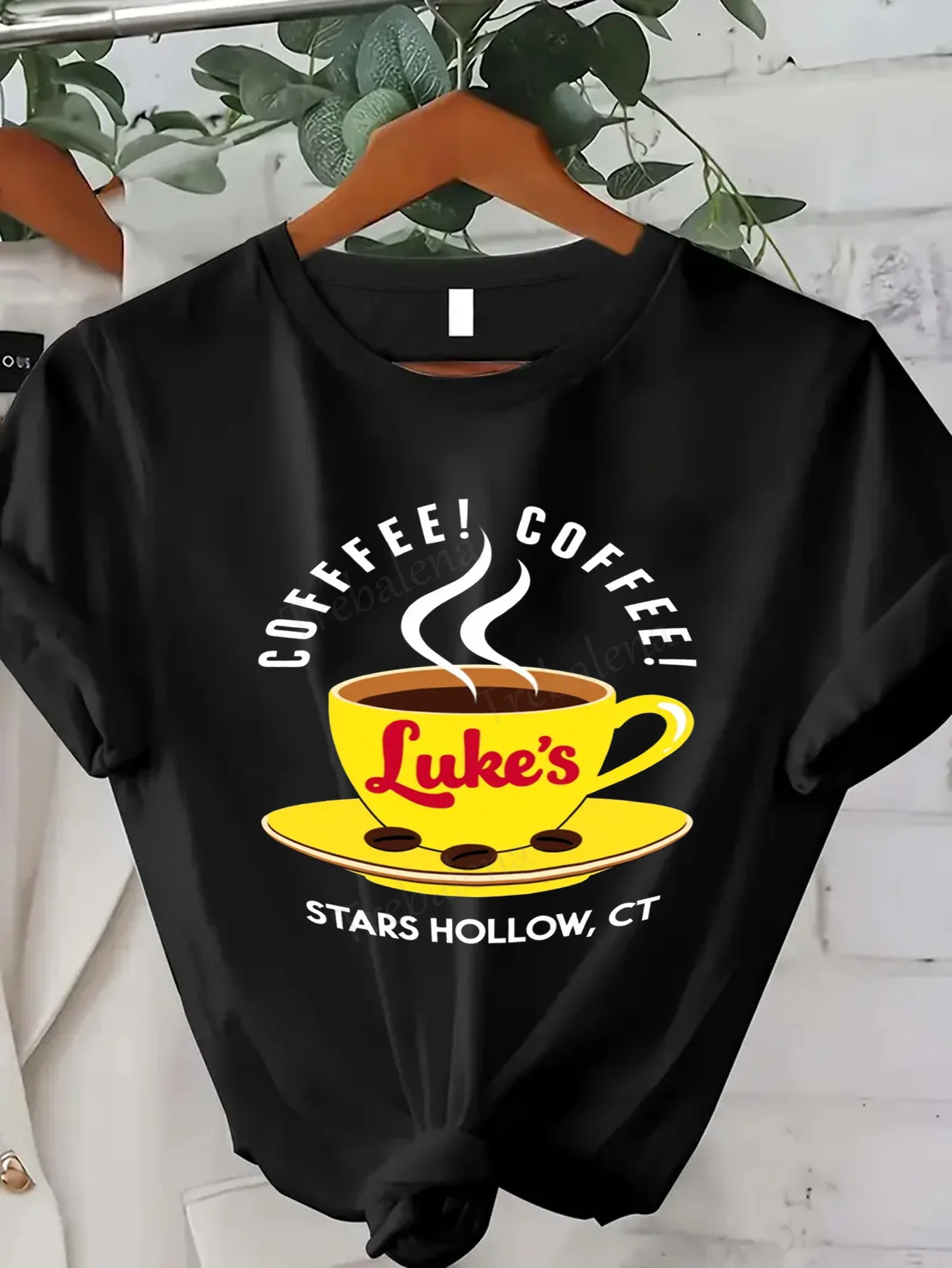 

Women T-shirt Luke's Coffee Stars Hollow CT T-Shirt Women's Casual Tee