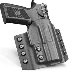 Only For Glock G19/23/25/32,G17,Sig P320/MP9/CZ P07/CZ P09/CZP10C,Gunflower OWB Kydex Holster,Right Hand,Compcat Pouch Gun Case