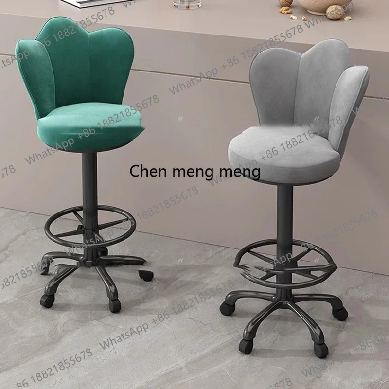 

Барные стулья Z10Kitchen Accent для ресепшн, скандинавские поворотные компьютерные барные стулья с золотым основанием, регулируемые по высоте, Taburete Alto