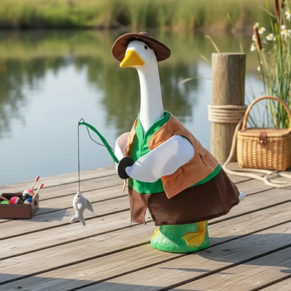Fishing Goose Outfit for 23" H Statue, Large Size view 5