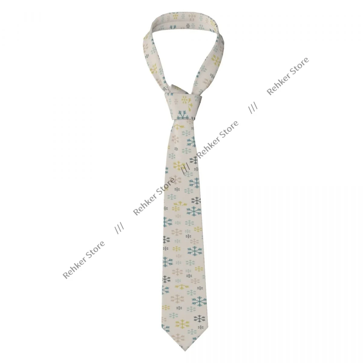 

Мужской галстук, классический узкий красочный галстук со снежинками, узкий воротник, тонкий повседневный галстук, подарок