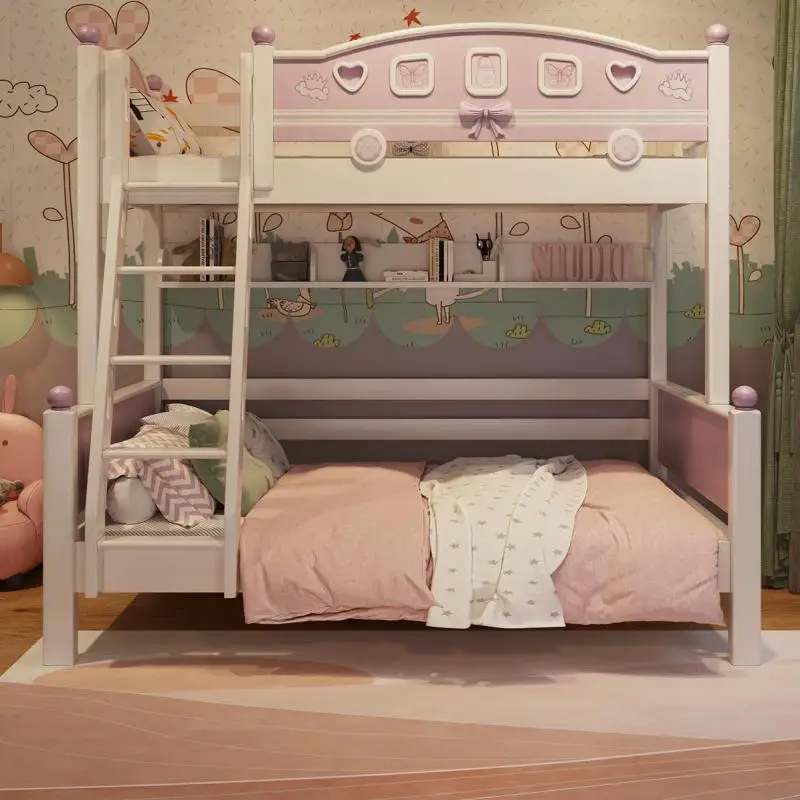 European-Style Light Luxury Children's Bed Girl Princess Simple Multi-Functional Bunk bed