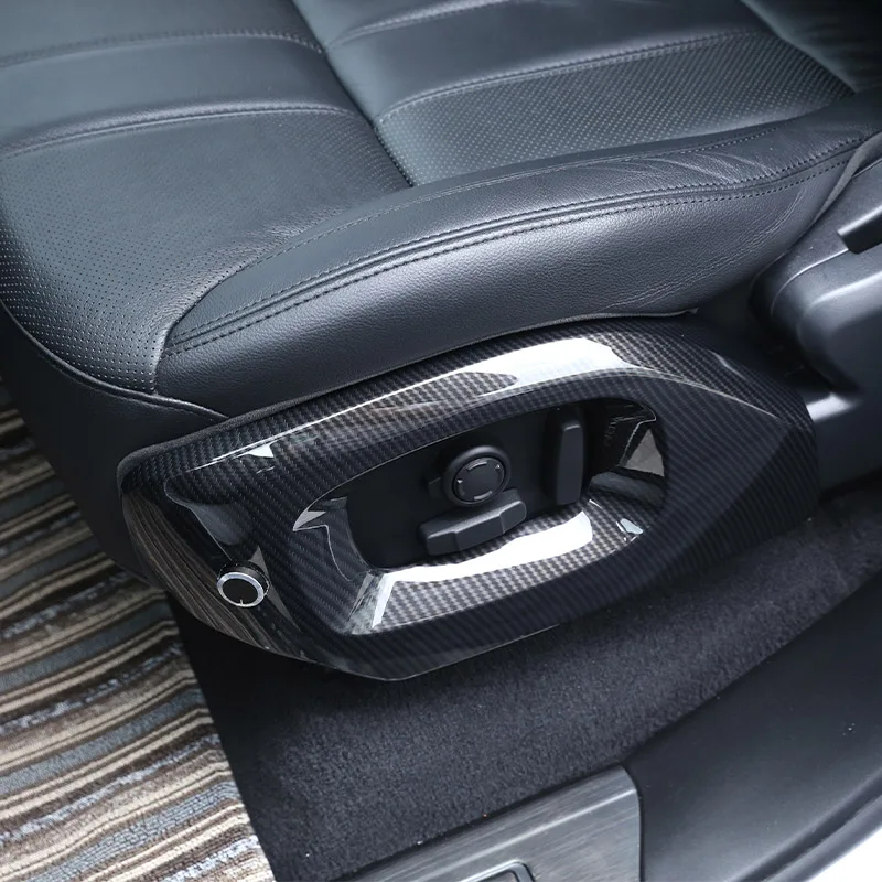 Cadre latéral de siège en fibre de carbone ABS, accessoires de garniture, chrome, Land Rover Range Rover dehors Vogue Autobiography, 2014-17, 2 pièces