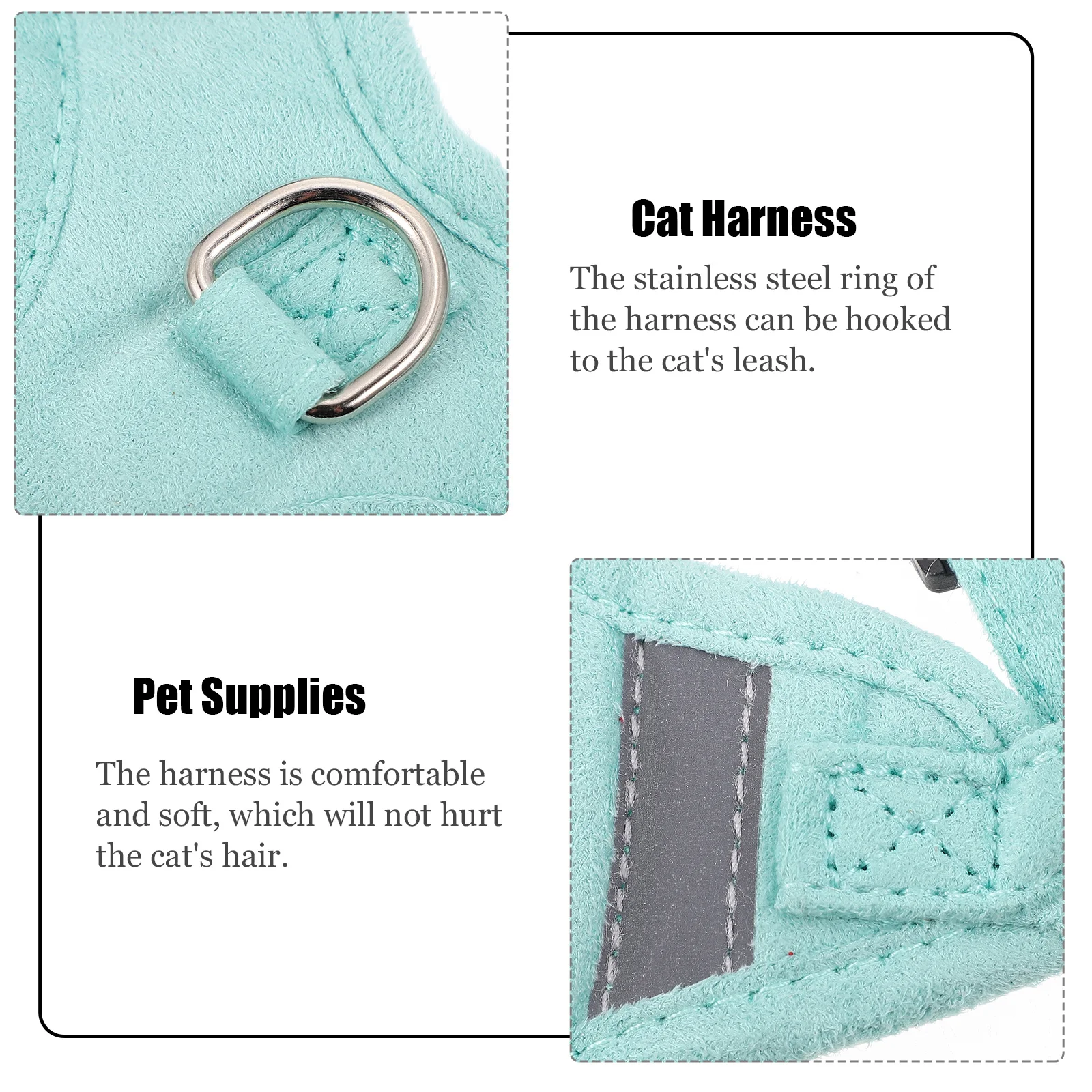 

1 set 1 Set Cat Harness Leash Kit 1.2M Adjustable Soft Chest Strap For Cats Outdoor Walking Lightweight Pet Supplies