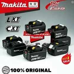 100% Genuine 18V Makita 6Ah Makita Battery BL1840 BL1830B BL1850B BL1850 BL1860 BL1815 Replacement Lithium Battery