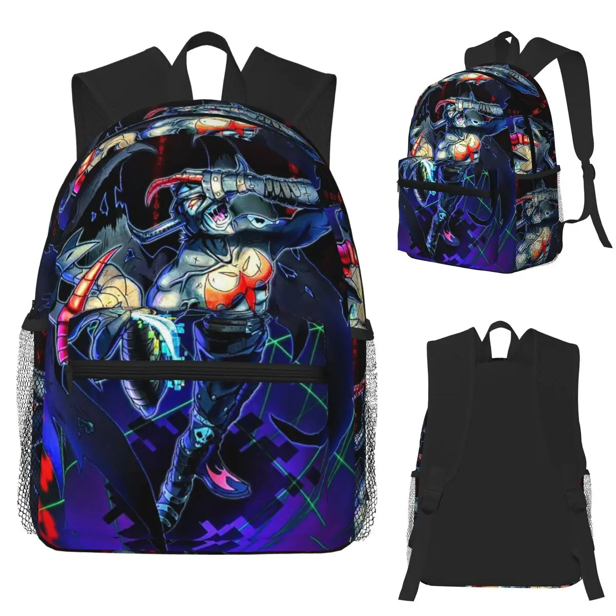 Anime Digimon Lady Devimon Student Backpack School Bag Hiking Travel Daypack for Men Women Fashion Bookbag Shoulder Bags