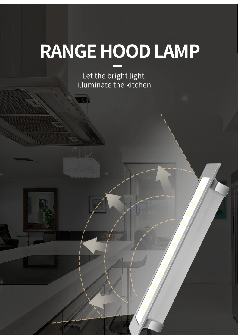 2-Piece Recessed Range Hood Light 1.5W 12V DC 120mm 20W Halogen Bulb Equivalent Kitchen Cooker Vent Hood Filter Fan Light Bulb