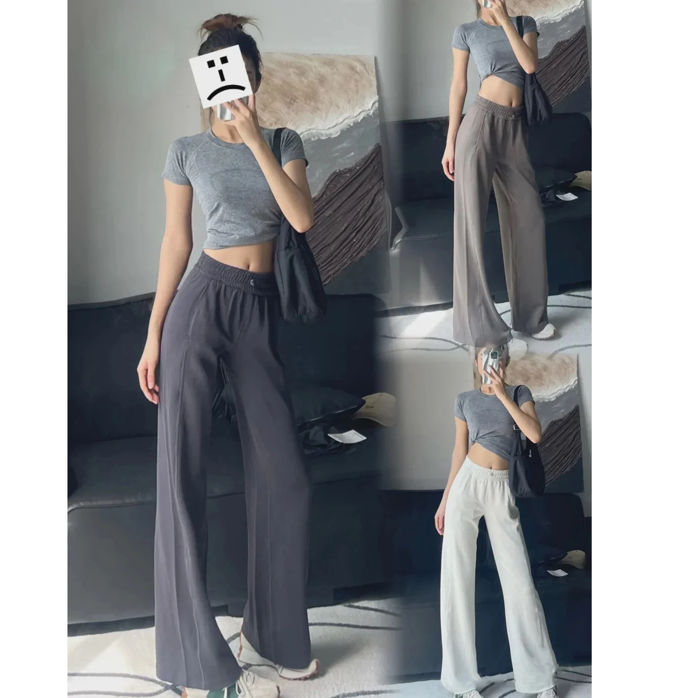 

Женские повседневные брюки Selfwill с высокой талией, из модала, комфортные, свободного кроя, осень 2025, модные