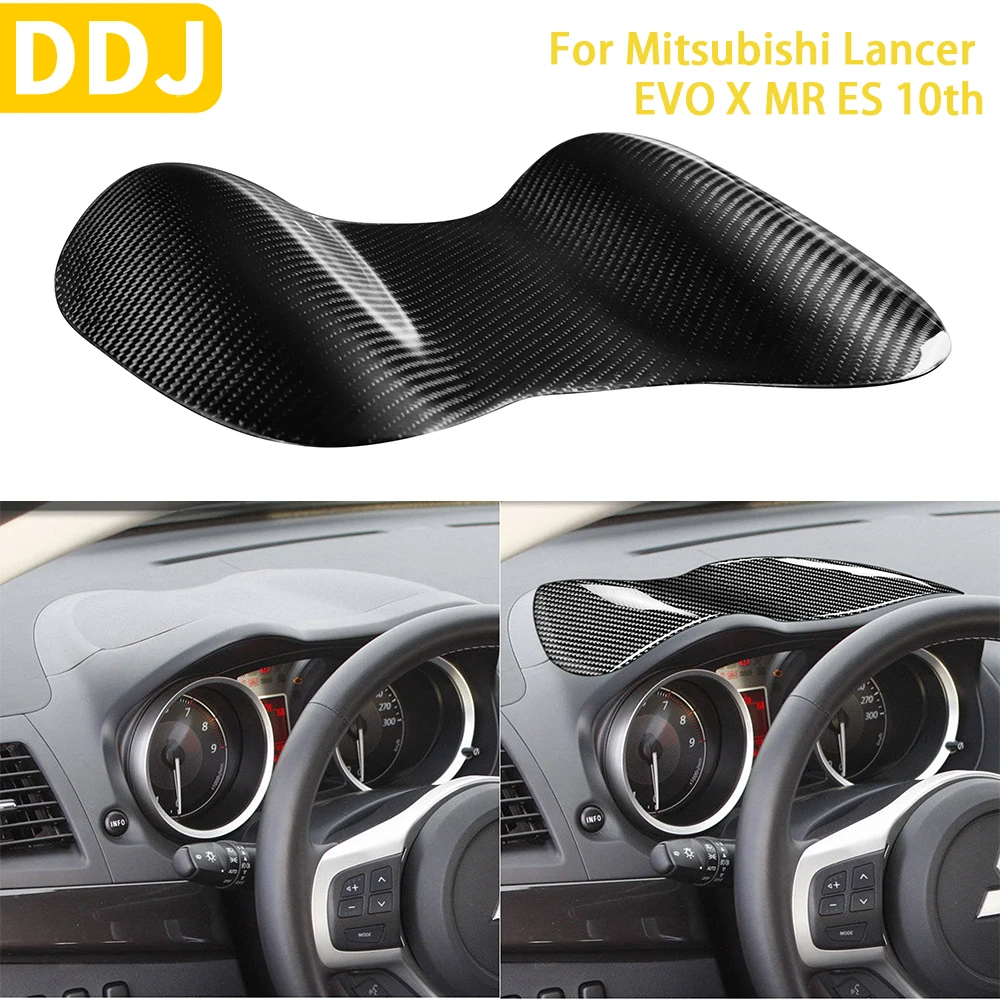 

For Mitsubishi Lancer EVO X MR ES 10th Carbon Instrument Panel Speedometer Dash Cover Tuning Part Car Interior Accessories