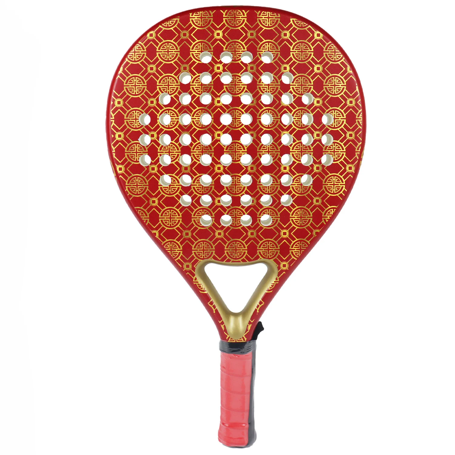 Full Carbon Padel Tennis Racket, Eva Soft Round Shape, Beginner Pala Paddle, Beginner