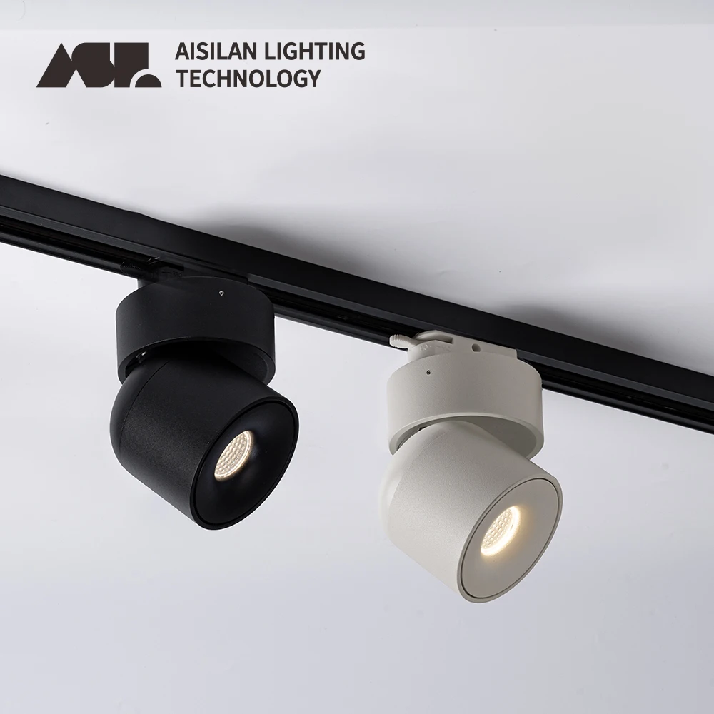 Aisilan Nordic LED Track Spotlight Rel Ringan Gaya Modern Harian Lampu Lampu untuk Ruang Tamu Kamar Tidur Koridor Lacak Pencahayaan Sorotan LED lampu lintasan melacak pencahayaan lampu sorot langit-langit