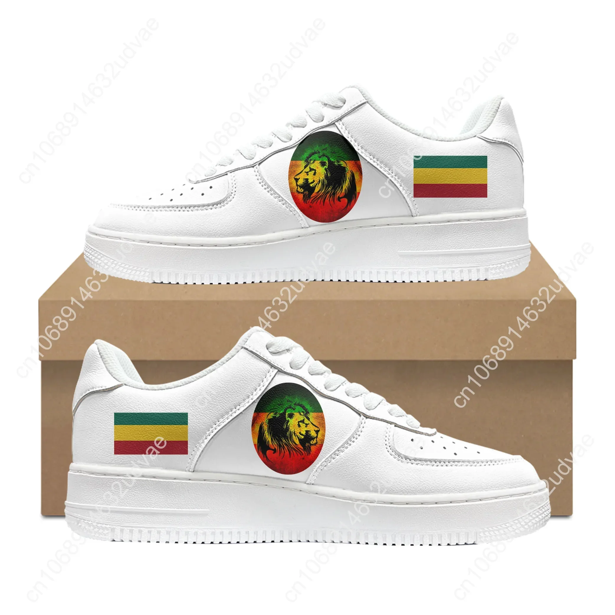 Reggae Rastafarian Rasta Rastafari Lion Of Judah AF Basketball Mens Womens Sports Running Flats Force Sneakers Mesh Custom Shoe
