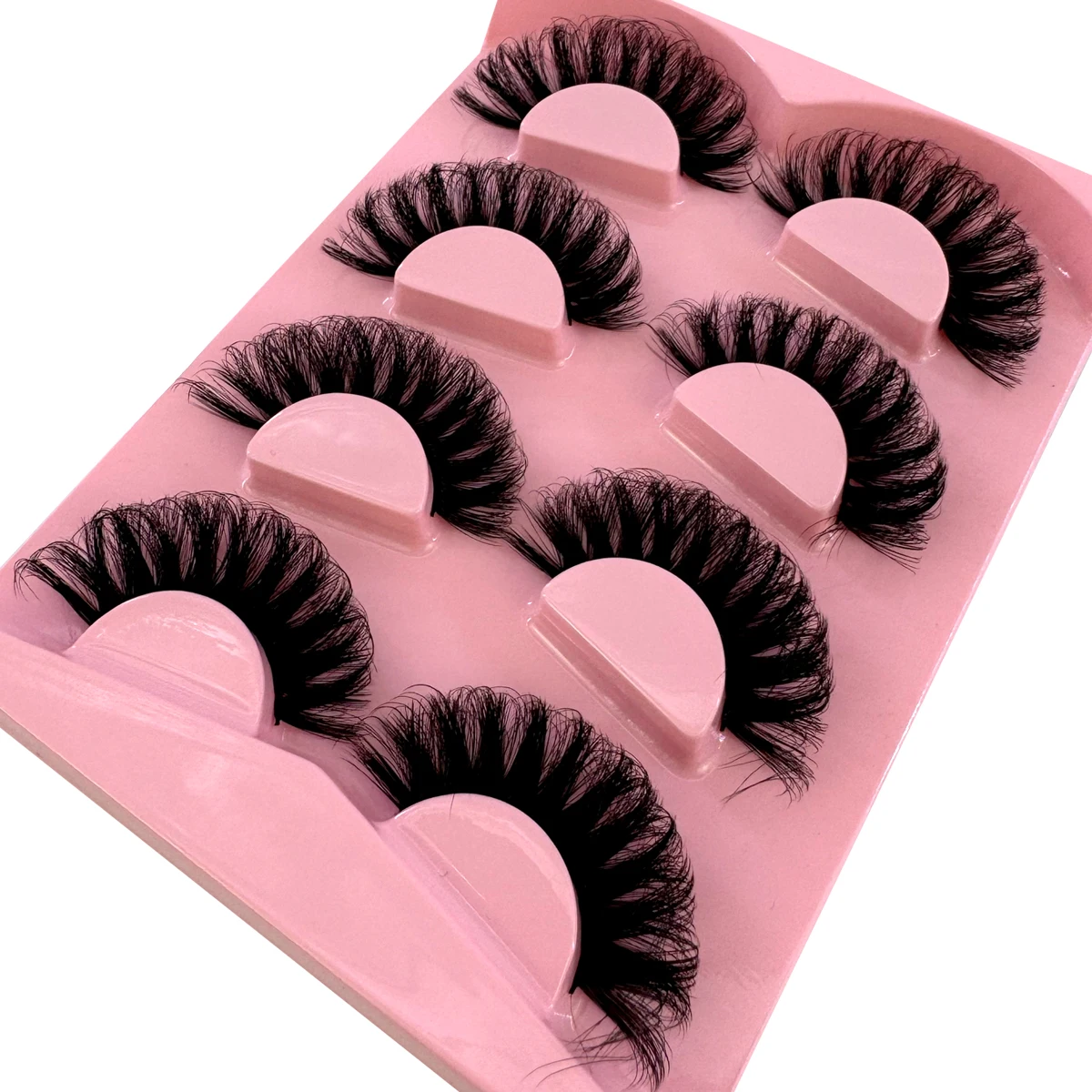 AMSDCN 4 Pairs Fake Eyelashes Thick Long False Eyelashes Dramatic Lashes 3D Faux Mink Eyelashes Wholesale Full Strip Lashes Ma