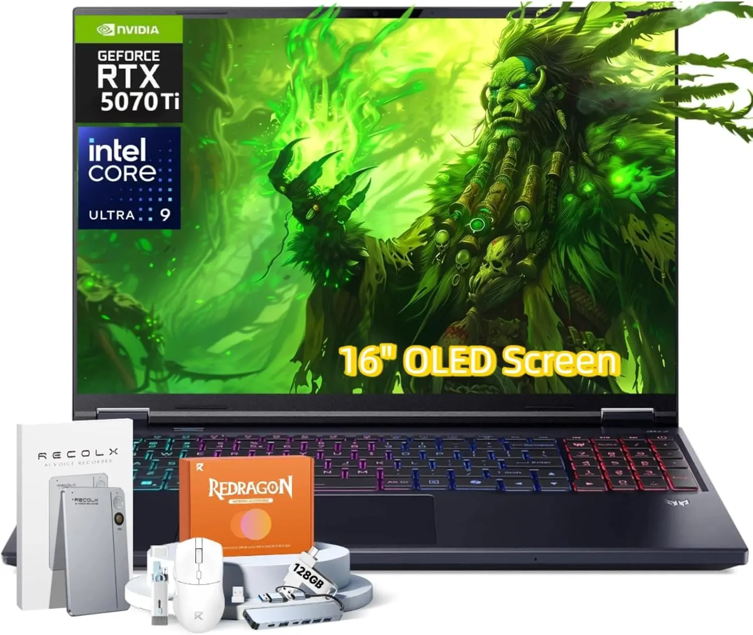

Игровой ноутбук Acer Predator Helios Neo 16S AI, Intel Core Ultra 9, аксессуары REDRAGON