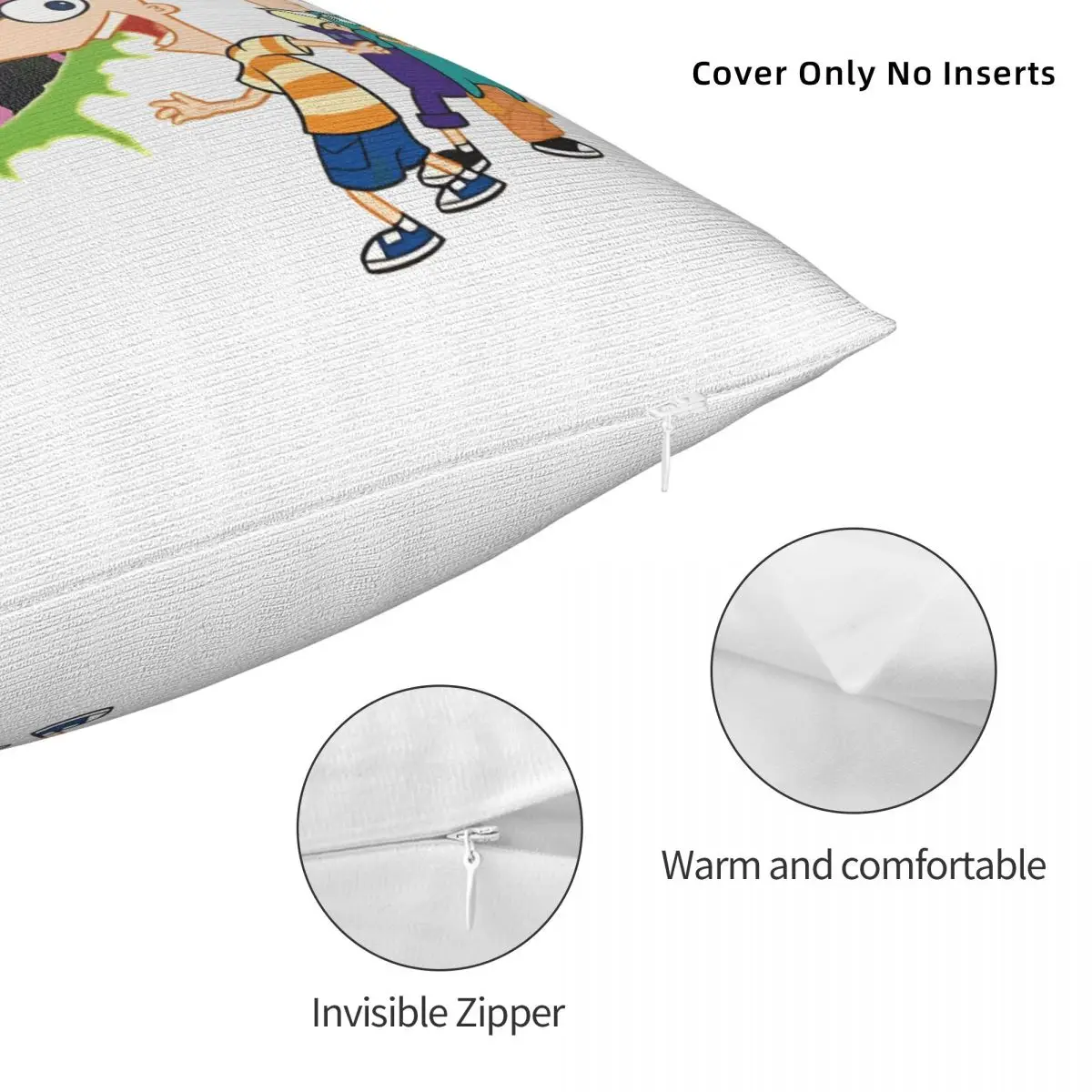 P-Phineas و F-FerbS كيس وسادة موردن غطاء وسادة البوليستر تصميم غطاء الوسادة سادات لكرسي أريكة ديكور المنزل