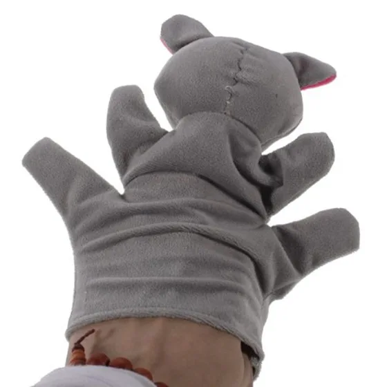 Grey Mouse Hand Puppet Finger Puppets