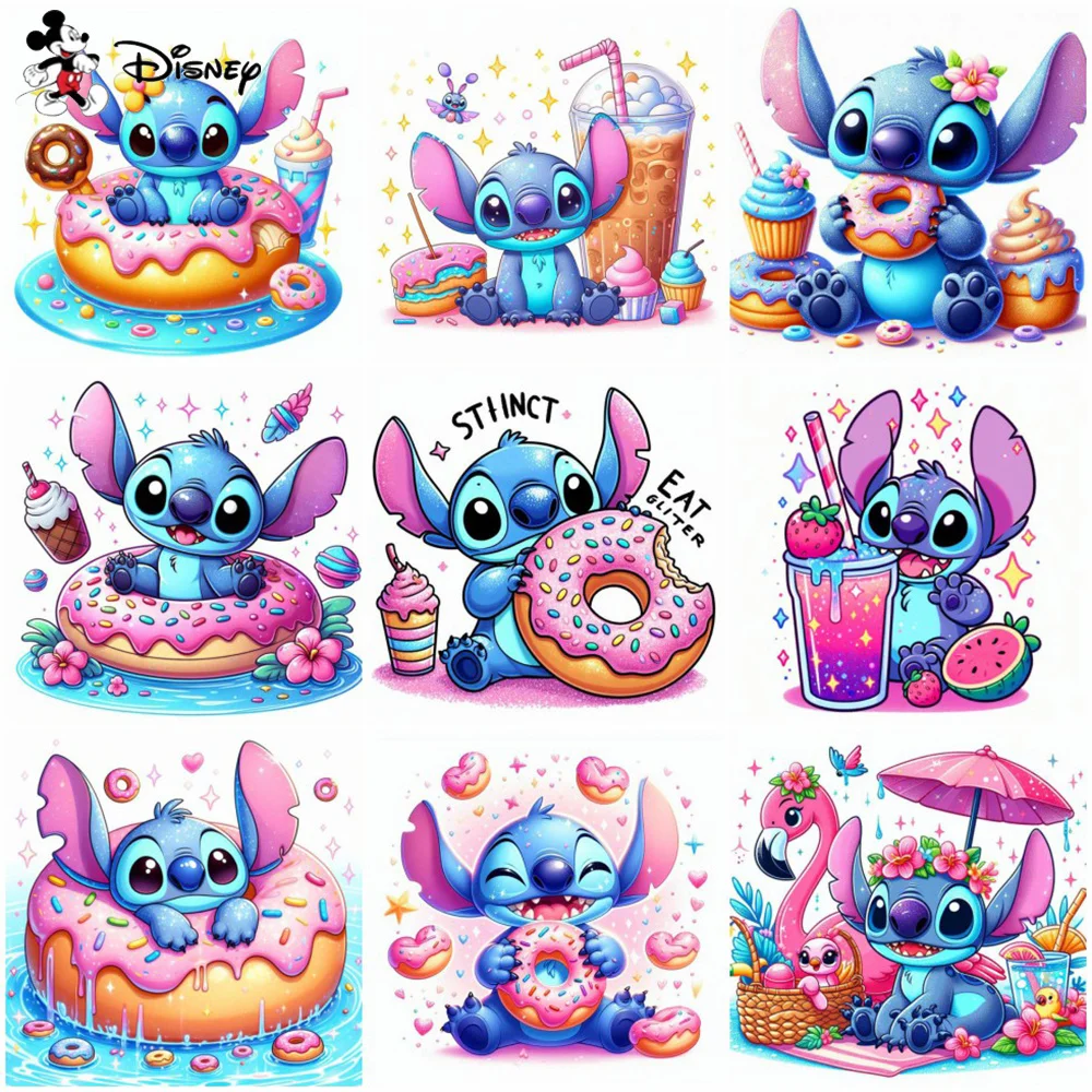 Disney Diamond Mosaic Set Stitch Cartoon Full Round DIY Drill Embroidery Mosaic Doughnut Fantasy Handmade Gift