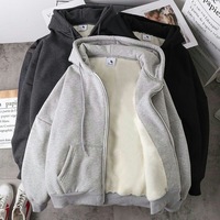 Fashionable Men's New Fleece Hooded Sweatshirt Men's Versatile Cold Resistant Casual Hoodie Men's Cardigan Jacket