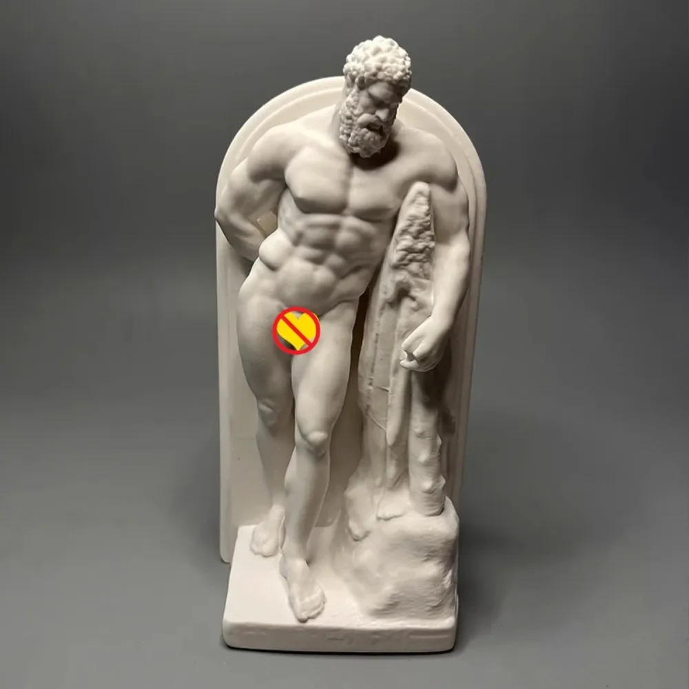 Statue of Hercules Creative Figures Plaster Statue Desk Decoration Artwork Ornaments Characters Sculpture Art Aesthetic Decor