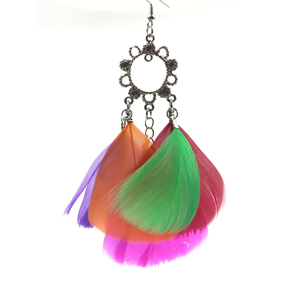 6CM/3.5CM 12 PCS/LOT  Natural Feather Tassel Pendant Furniture Decorations DIY Bracelet Necklace Earrings Making Charm