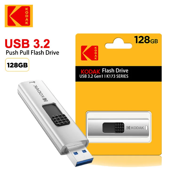 Kodak USB 3.2 Flash Drive 128GB 64GB Pen Drive Creative Personality for PC Andriod Smartphone Memory Stick Storage U Disk